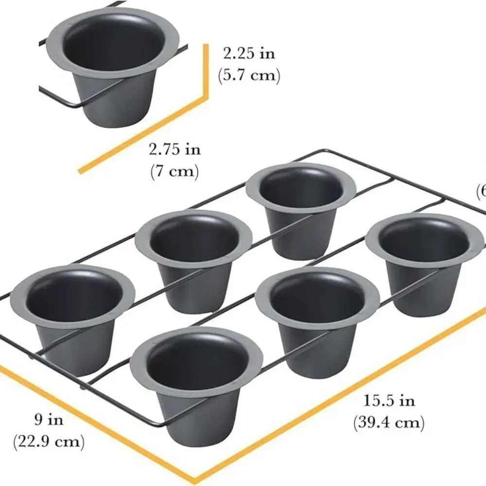 Chicago six set connected nonstick muffin popover pans three available